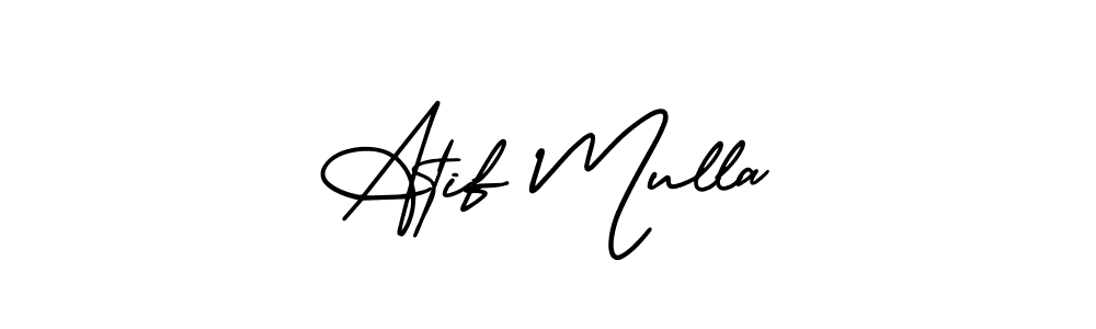How to Draw Atif Mulla signature style? AmerikaSignatureDemo-Regular is a latest design signature styles for name Atif Mulla. Atif Mulla signature style 3 images and pictures png