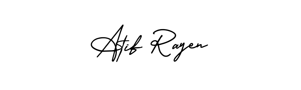 Make a short Atif Rayen signature style. Manage your documents anywhere anytime using AmerikaSignatureDemo-Regular. Create and add eSignatures, submit forms, share and send files easily. Atif Rayen signature style 3 images and pictures png