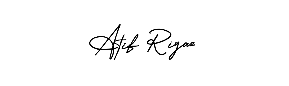 The best way (AmerikaSignatureDemo-Regular) to make a short signature is to pick only two or three words in your name. The name Atif Riyaz include a total of six letters. For converting this name. Atif Riyaz signature style 3 images and pictures png