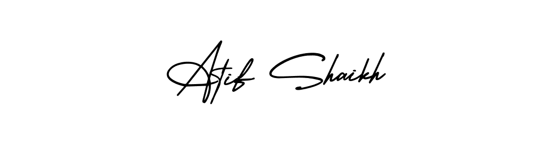 Design your own signature with our free online signature maker. With this signature software, you can create a handwritten (AmerikaSignatureDemo-Regular) signature for name Atif Shaikh. Atif Shaikh signature style 3 images and pictures png