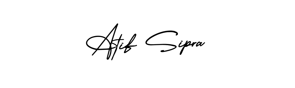 Create a beautiful signature design for name Atif Sipra. With this signature (AmerikaSignatureDemo-Regular) fonts, you can make a handwritten signature for free. Atif Sipra signature style 3 images and pictures png