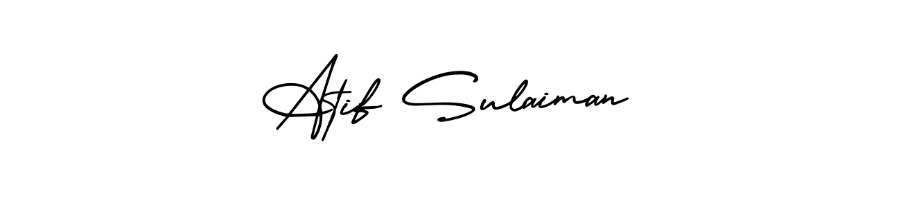 How to make Atif Sulaiman signature? AmerikaSignatureDemo-Regular is a professional autograph style. Create handwritten signature for Atif Sulaiman name. Atif Sulaiman signature style 3 images and pictures png