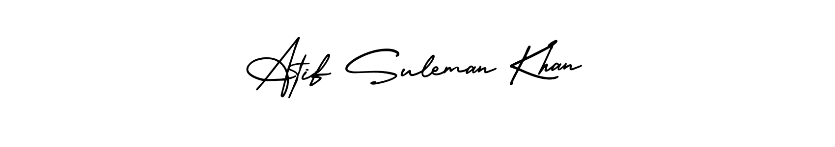 Make a short Atif Suleman Khan signature style. Manage your documents anywhere anytime using AmerikaSignatureDemo-Regular. Create and add eSignatures, submit forms, share and send files easily. Atif Suleman Khan signature style 3 images and pictures png