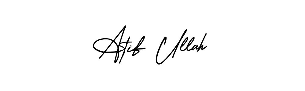 Create a beautiful signature design for name Atif Ullah. With this signature (AmerikaSignatureDemo-Regular) fonts, you can make a handwritten signature for free. Atif Ullah signature style 3 images and pictures png