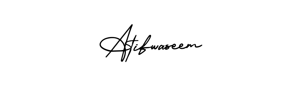 How to Draw Atifwaseem signature style? AmerikaSignatureDemo-Regular is a latest design signature styles for name Atifwaseem. Atifwaseem signature style 3 images and pictures png