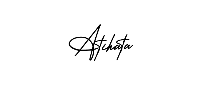 Make a beautiful signature design for name Atihata. Use this online signature maker to create a handwritten signature for free. Atihata signature style 3 images and pictures png