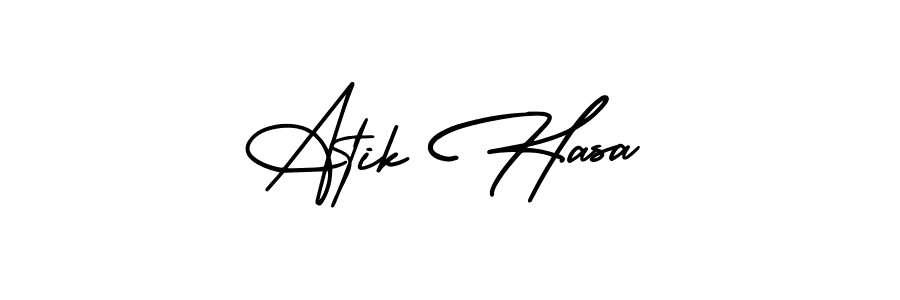 Atik Hasa stylish signature style. Best Handwritten Sign (AmerikaSignatureDemo-Regular) for my name. Handwritten Signature Collection Ideas for my name Atik Hasa. Atik Hasa signature style 3 images and pictures png