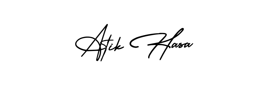 Atik Hasa stylish signature style. Best Handwritten Sign (AmerikaSignatureDemo-Regular) for my name. Handwritten Signature Collection Ideas for my name Atik Hasa. Atik Hasa signature style 3 images and pictures png