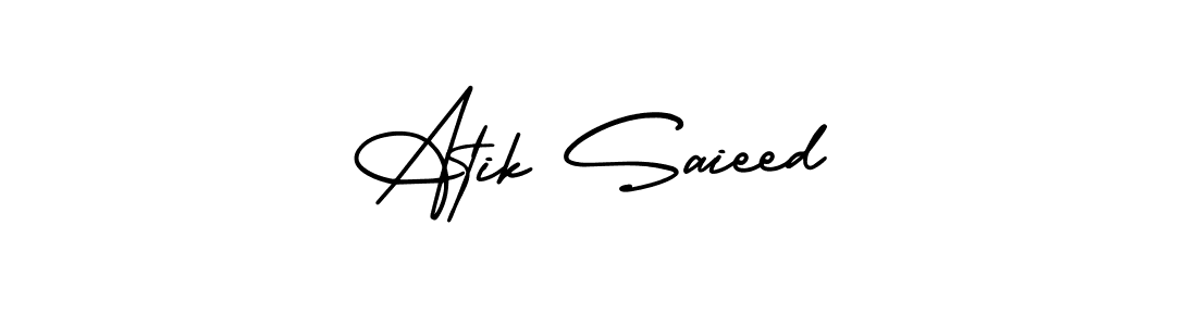 if you are searching for the best signature style for your name Atik Saieed. so please give up your signature search. here we have designed multiple signature styles  using AmerikaSignatureDemo-Regular. Atik Saieed signature style 3 images and pictures png