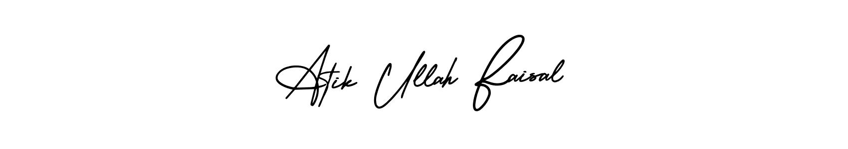 It looks lik you need a new signature style for name Atik Ullah Faisal. Design unique handwritten (AmerikaSignatureDemo-Regular) signature with our free signature maker in just a few clicks. Atik Ullah Faisal signature style 3 images and pictures png