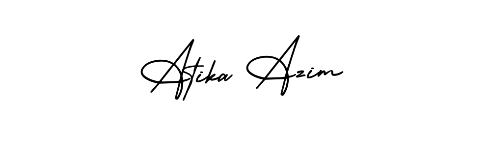 How to make Atika Azim signature? AmerikaSignatureDemo-Regular is a professional autograph style. Create handwritten signature for Atika Azim name. Atika Azim signature style 3 images and pictures png