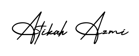 Make a beautiful signature design for name Atikah Azmi. With this signature (AmerikaSignatureDemo-Regular) style, you can create a handwritten signature for free. Atikah Azmi signature style 3 images and pictures png