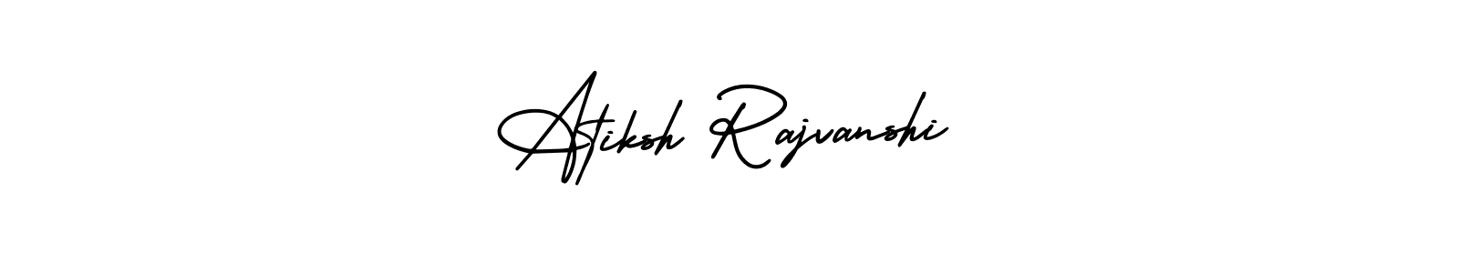 You should practise on your own different ways (AmerikaSignatureDemo-Regular) to write your name (Atiksh Rajvanshi) in signature. don't let someone else do it for you. Atiksh Rajvanshi signature style 3 images and pictures png