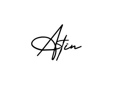 How to make Atin signature? AmerikaSignatureDemo-Regular is a professional autograph style. Create handwritten signature for Atin name. Atin signature style 3 images and pictures png