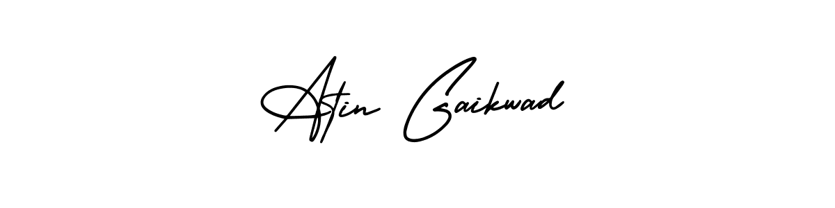 This is the best signature style for the Atin Gaikwad name. Also you like these signature font (AmerikaSignatureDemo-Regular). Mix name signature. Atin Gaikwad signature style 3 images and pictures png