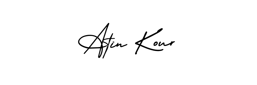 How to make Atin Kour name signature. Use AmerikaSignatureDemo-Regular style for creating short signs online. This is the latest handwritten sign. Atin Kour signature style 3 images and pictures png