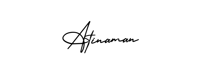 Create a beautiful signature design for name Atinaman. With this signature (AmerikaSignatureDemo-Regular) fonts, you can make a handwritten signature for free. Atinaman signature style 3 images and pictures png