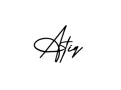 This is the best signature style for the Atiq name. Also you like these signature font (AmerikaSignatureDemo-Regular). Mix name signature. Atiq signature style 3 images and pictures png