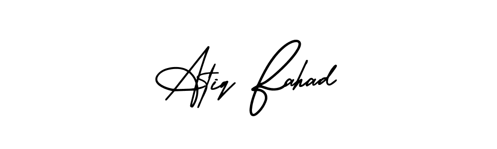 How to Draw Atiq Fahad signature style? AmerikaSignatureDemo-Regular is a latest design signature styles for name Atiq Fahad. Atiq Fahad signature style 3 images and pictures png
