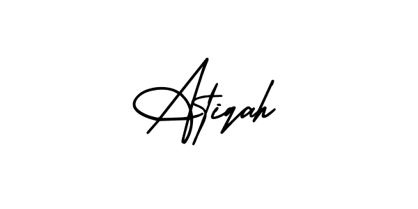 Create a beautiful signature design for name Atiqah. With this signature (AmerikaSignatureDemo-Regular) fonts, you can make a handwritten signature for free. Atiqah signature style 3 images and pictures png