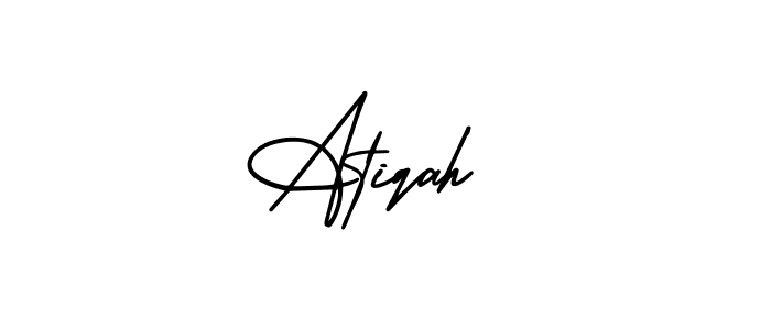 if you are searching for the best signature style for your name Atiqah . so please give up your signature search. here we have designed multiple signature styles  using AmerikaSignatureDemo-Regular. Atiqah  signature style 3 images and pictures png