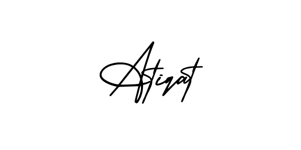 Also You can easily find your signature by using the search form. We will create Atiqat name handwritten signature images for you free of cost using AmerikaSignatureDemo-Regular sign style. Atiqat signature style 3 images and pictures png