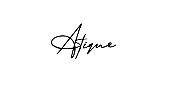 It looks lik you need a new signature style for name Atique. Design unique handwritten (AmerikaSignatureDemo-Regular) signature with our free signature maker in just a few clicks. Atique signature style 3 images and pictures png