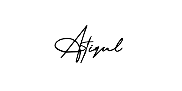 Atiqul stylish signature style. Best Handwritten Sign (AmerikaSignatureDemo-Regular) for my name. Handwritten Signature Collection Ideas for my name Atiqul. Atiqul signature style 3 images and pictures png