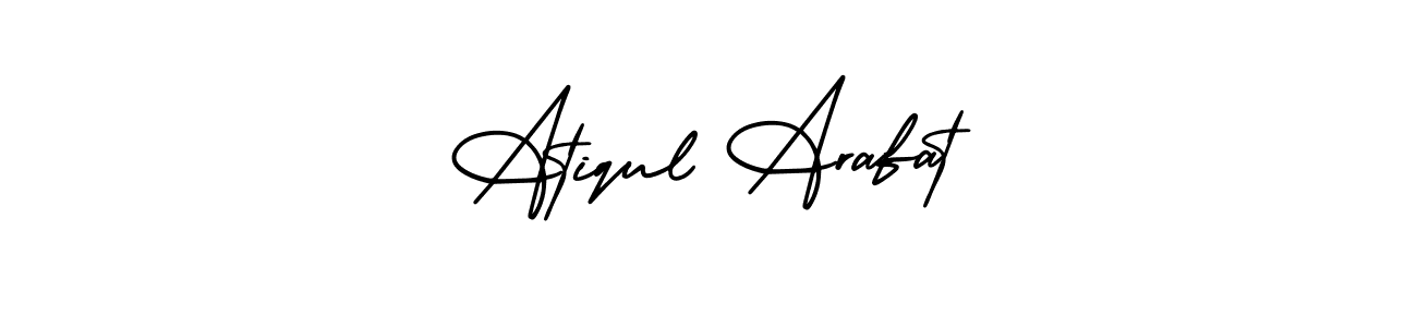 The best way (AmerikaSignatureDemo-Regular) to make a short signature is to pick only two or three words in your name. The name Atiqul Arafat include a total of six letters. For converting this name. Atiqul Arafat signature style 3 images and pictures png
