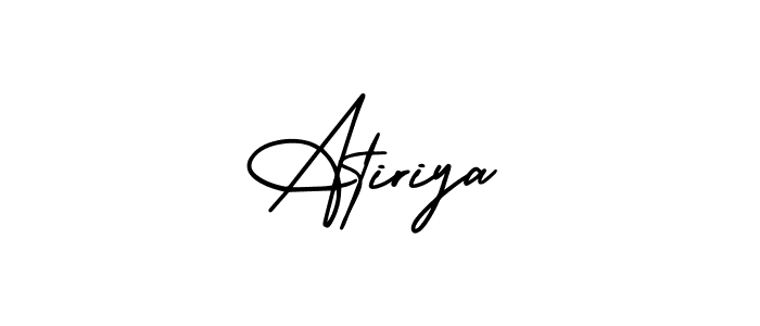 Atiriya stylish signature style. Best Handwritten Sign (AmerikaSignatureDemo-Regular) for my name. Handwritten Signature Collection Ideas for my name Atiriya. Atiriya signature style 3 images and pictures png