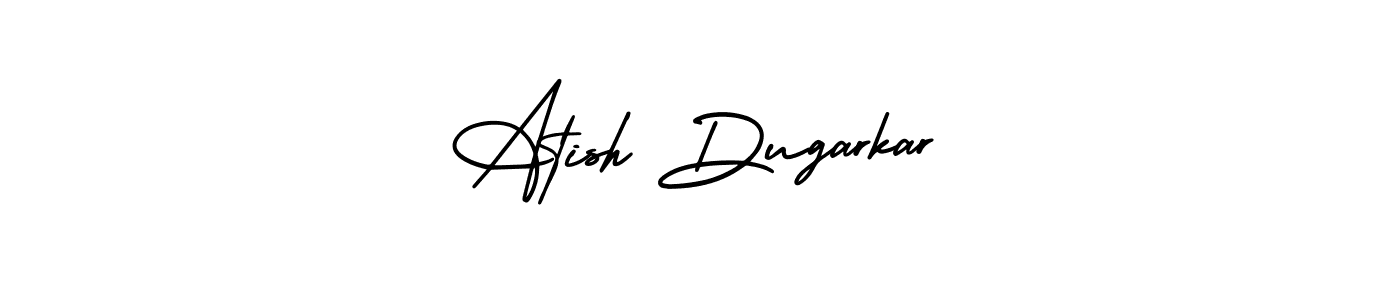 AmerikaSignatureDemo-Regular is a professional signature style that is perfect for those who want to add a touch of class to their signature. It is also a great choice for those who want to make their signature more unique. Get Atish Dugarkar name to fancy signature for free. Atish Dugarkar signature style 3 images and pictures png