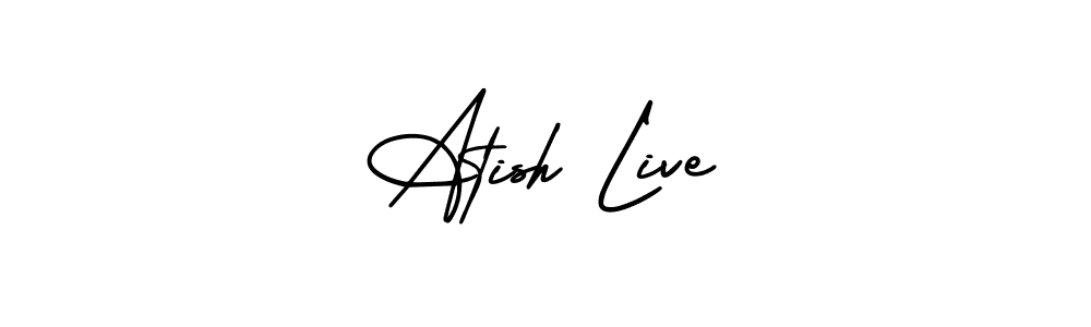Similarly AmerikaSignatureDemo-Regular is the best handwritten signature design. Signature creator online .You can use it as an online autograph creator for name Atish Live. Atish Live signature style 3 images and pictures png