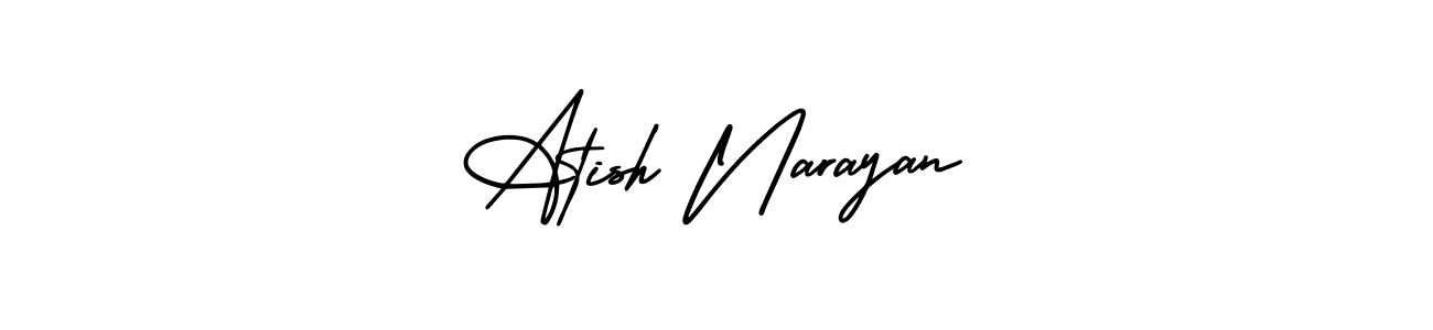Atish Narayan stylish signature style. Best Handwritten Sign (AmerikaSignatureDemo-Regular) for my name. Handwritten Signature Collection Ideas for my name Atish Narayan. Atish Narayan signature style 3 images and pictures png