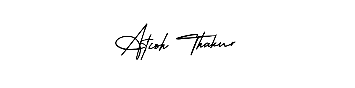 This is the best signature style for the Atish Thakur name. Also you like these signature font (AmerikaSignatureDemo-Regular). Mix name signature. Atish Thakur signature style 3 images and pictures png