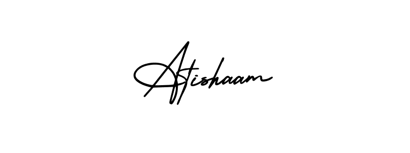 It looks lik you need a new signature style for name Atishaam. Design unique handwritten (AmerikaSignatureDemo-Regular) signature with our free signature maker in just a few clicks. Atishaam signature style 3 images and pictures png