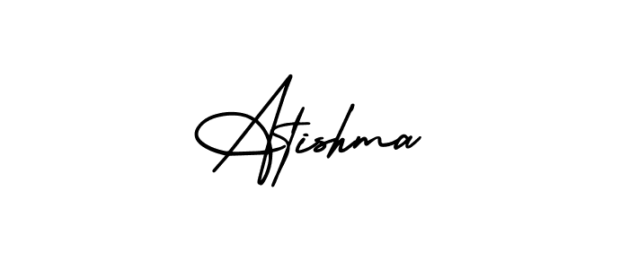 Make a beautiful signature design for name Atishma. With this signature (AmerikaSignatureDemo-Regular) style, you can create a handwritten signature for free. Atishma signature style 3 images and pictures png
