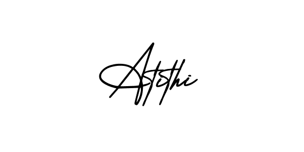 Make a beautiful signature design for name Atithi. With this signature (AmerikaSignatureDemo-Regular) style, you can create a handwritten signature for free. Atithi signature style 3 images and pictures png