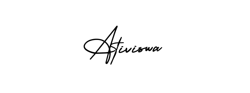 Ativiswa stylish signature style. Best Handwritten Sign (AmerikaSignatureDemo-Regular) for my name. Handwritten Signature Collection Ideas for my name Ativiswa. Ativiswa signature style 3 images and pictures png