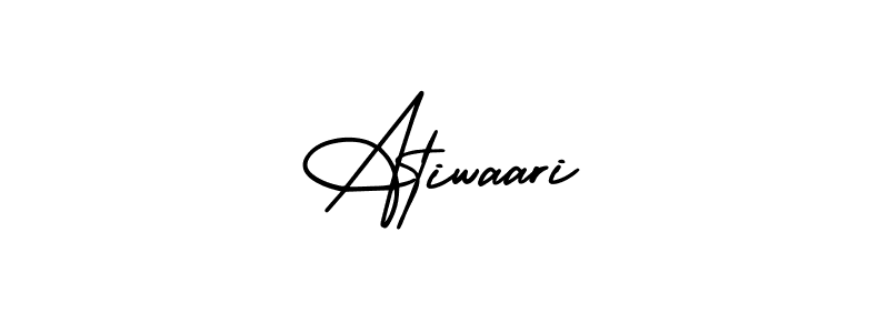 How to make Atiwaari signature? AmerikaSignatureDemo-Regular is a professional autograph style. Create handwritten signature for Atiwaari name. Atiwaari signature style 3 images and pictures png