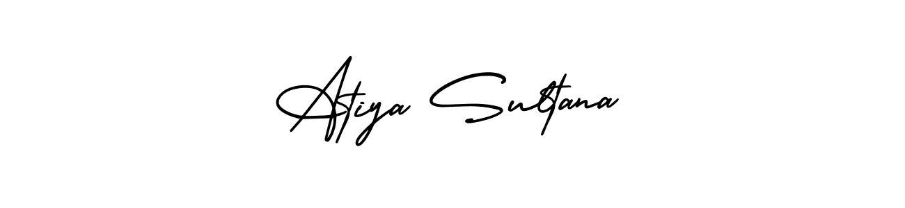 Use a signature maker to create a handwritten signature online. With this signature software, you can design (AmerikaSignatureDemo-Regular) your own signature for name Atiya Sultana. Atiya Sultana signature style 3 images and pictures png