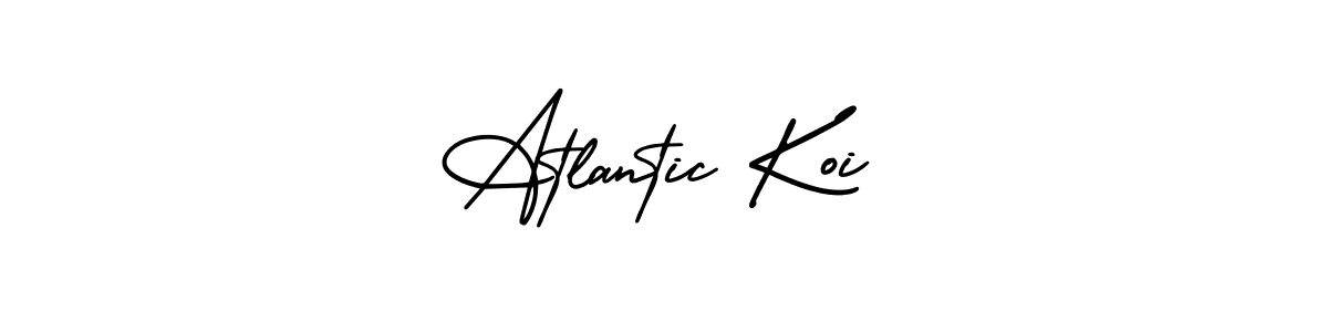 This is the best signature style for the Atlantic Koi name. Also you like these signature font (AmerikaSignatureDemo-Regular). Mix name signature. Atlantic Koi signature style 3 images and pictures png