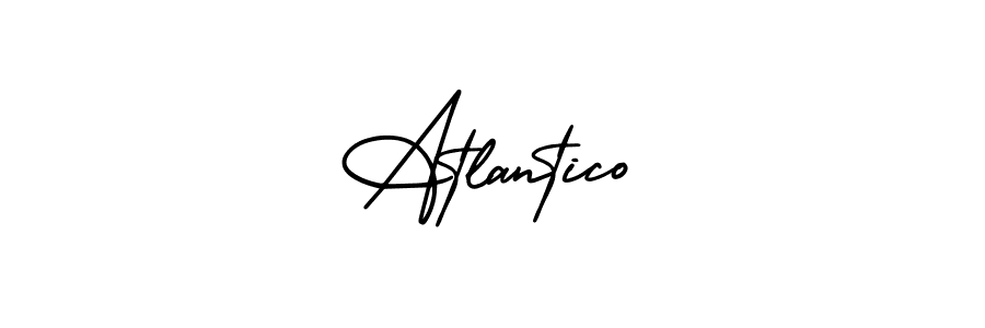 Atlantico stylish signature style. Best Handwritten Sign (AmerikaSignatureDemo-Regular) for my name. Handwritten Signature Collection Ideas for my name Atlantico. Atlantico signature style 3 images and pictures png