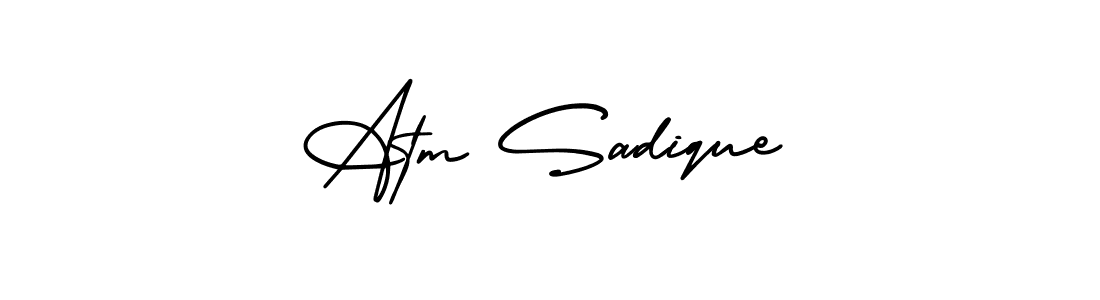 Also we have Atm Sadique name is the best signature style. Create professional handwritten signature collection using AmerikaSignatureDemo-Regular autograph style. Atm Sadique signature style 3 images and pictures png