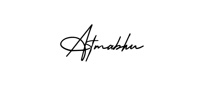 Atmabhu stylish signature style. Best Handwritten Sign (AmerikaSignatureDemo-Regular) for my name. Handwritten Signature Collection Ideas for my name Atmabhu. Atmabhu signature style 3 images and pictures png