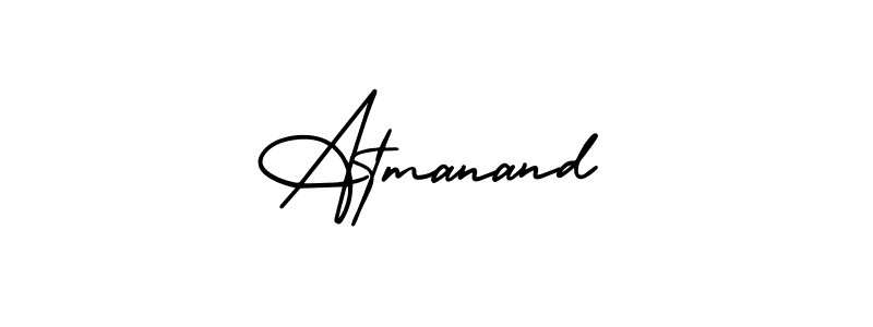 The best way (AmerikaSignatureDemo-Regular) to make a short signature is to pick only two or three words in your name. The name Atmanand include a total of six letters. For converting this name. Atmanand signature style 3 images and pictures png
