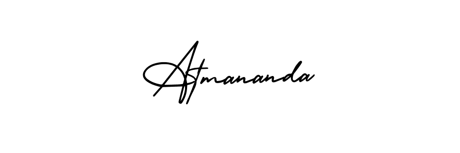 Use a signature maker to create a handwritten signature online. With this signature software, you can design (AmerikaSignatureDemo-Regular) your own signature for name Atmananda. Atmananda signature style 3 images and pictures png