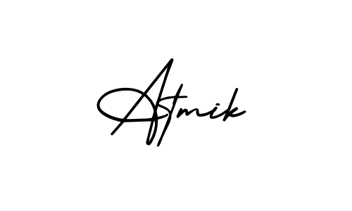 Create a beautiful signature design for name Atmik. With this signature (AmerikaSignatureDemo-Regular) fonts, you can make a handwritten signature for free. Atmik signature style 3 images and pictures png