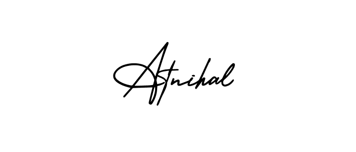 Use a signature maker to create a handwritten signature online. With this signature software, you can design (AmerikaSignatureDemo-Regular) your own signature for name Atnihal. Atnihal signature style 3 images and pictures png