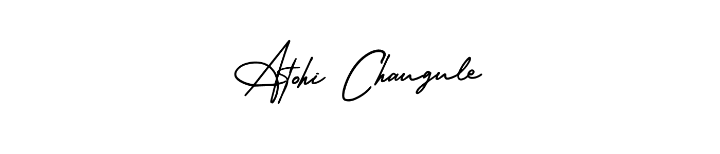 Atohi Chaugule stylish signature style. Best Handwritten Sign (AmerikaSignatureDemo-Regular) for my name. Handwritten Signature Collection Ideas for my name Atohi Chaugule. Atohi Chaugule signature style 3 images and pictures png