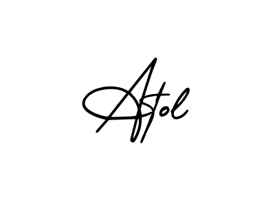 Atol stylish signature style. Best Handwritten Sign (AmerikaSignatureDemo-Regular) for my name. Handwritten Signature Collection Ideas for my name Atol. Atol signature style 3 images and pictures png
